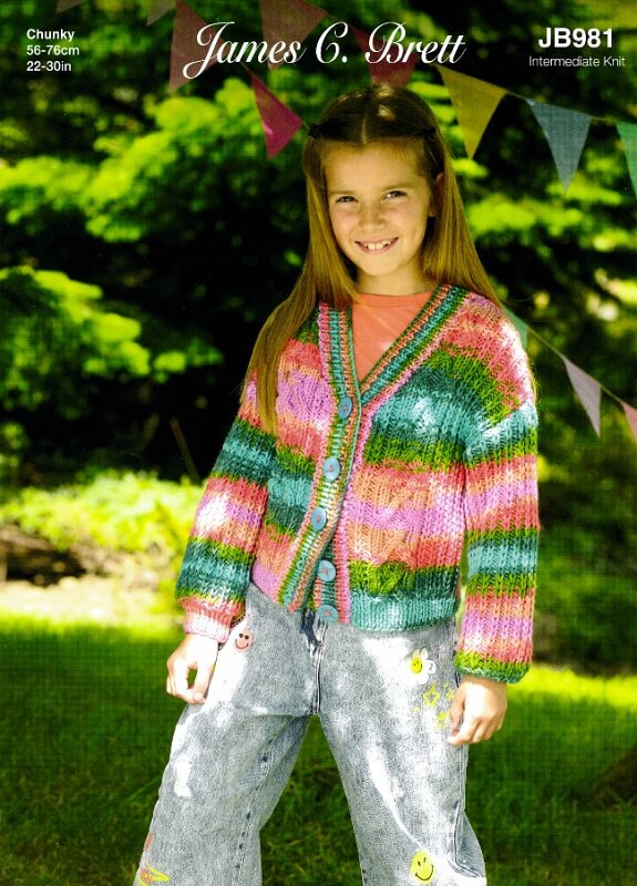Image of James C Brett Cardigan Pattern JB981