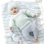King Cole Blanket, Jacket, Sweater, Bootees and Hat Pattern 6169