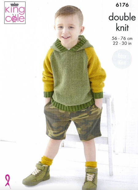 King Cole Sweater and Hoodie Pattern 6176
