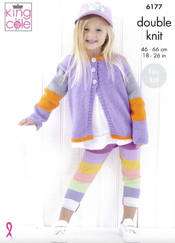 Image of King Cole Cardigans Pattern 6177