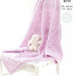 King Cole Cardigan, Hat and Blanket Pattern 6180