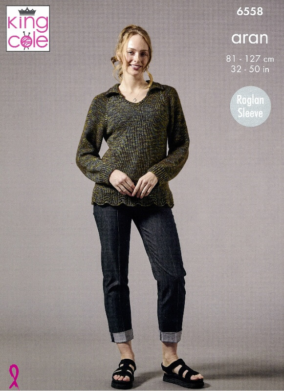 Image of King Cole Sweater and Cardigan Pattern 6558