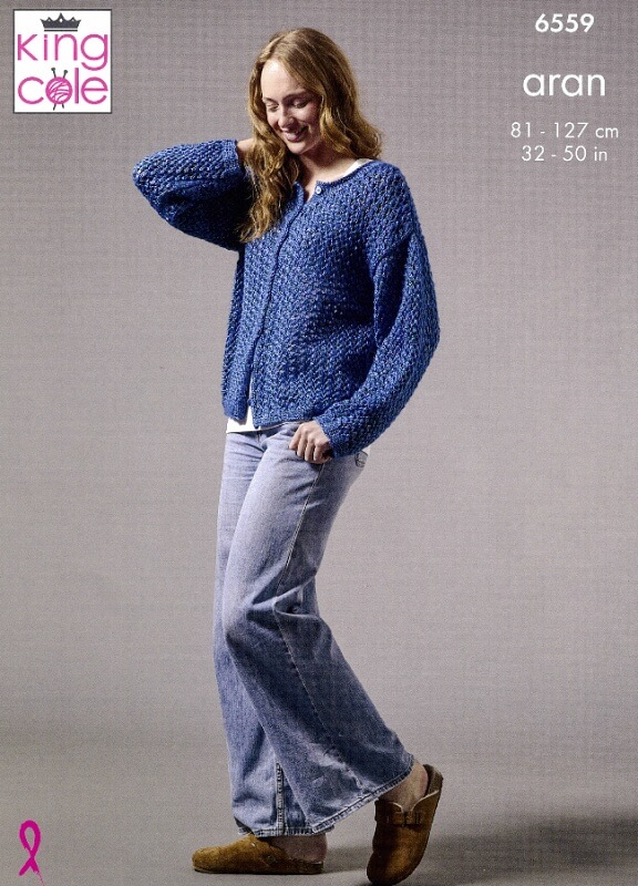Image of King Cole Cardigan and Sweater Pattern 6559