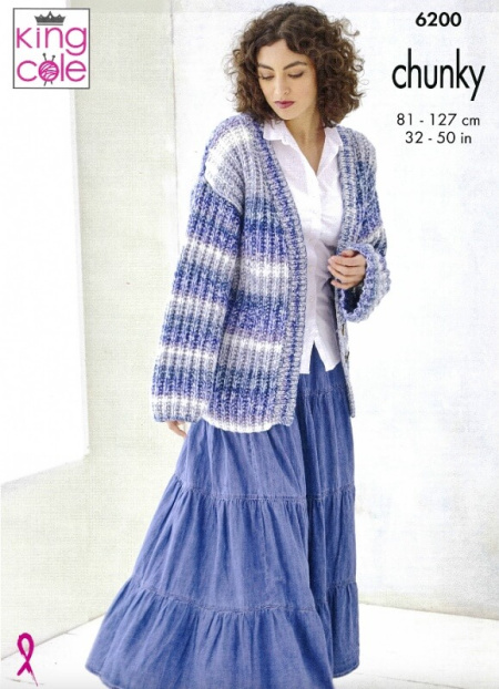 King Cole Sweater and Cardigan Pattern 6200