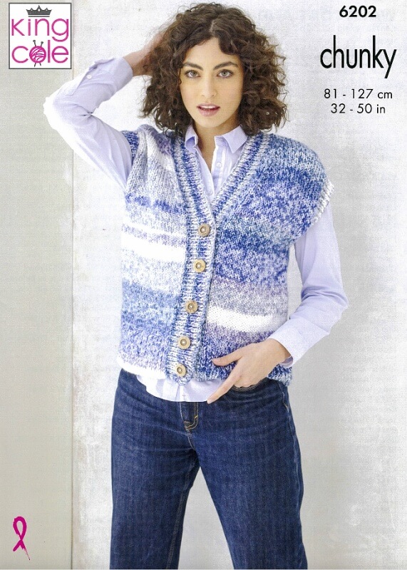 Image of King Cole Waistcoat and Jacket Pattern 6202