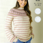 King Cole Sweater, Hat, Cowl and Hand Warmers Pattern 6149