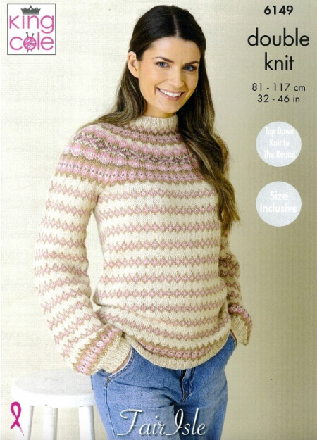 King Cole Sweater, Hat, Cowl and Hand Warmers Pattern 6149
