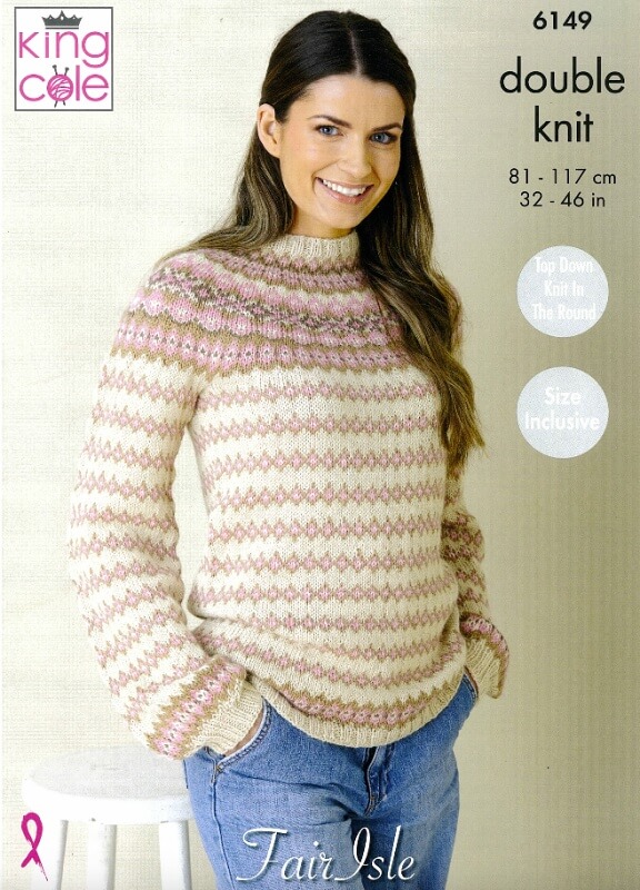 Image of King Cole Sweater, Hat, Cowl and Hand Warmers Pattern 6149