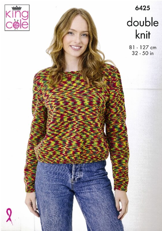 Image of King Cole Sweater and Cardigan Pattern 6425