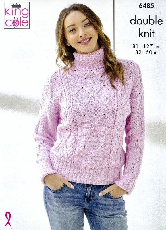 Image of King Cole Sweater and Slip over Pattern 6485
