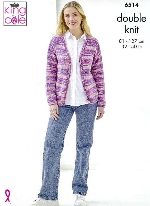 Image of King Cole Sweater and Cardigan Pattern 6514