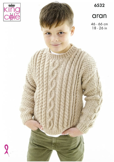 King Cole Sweater and Cardigan Pattern 6532