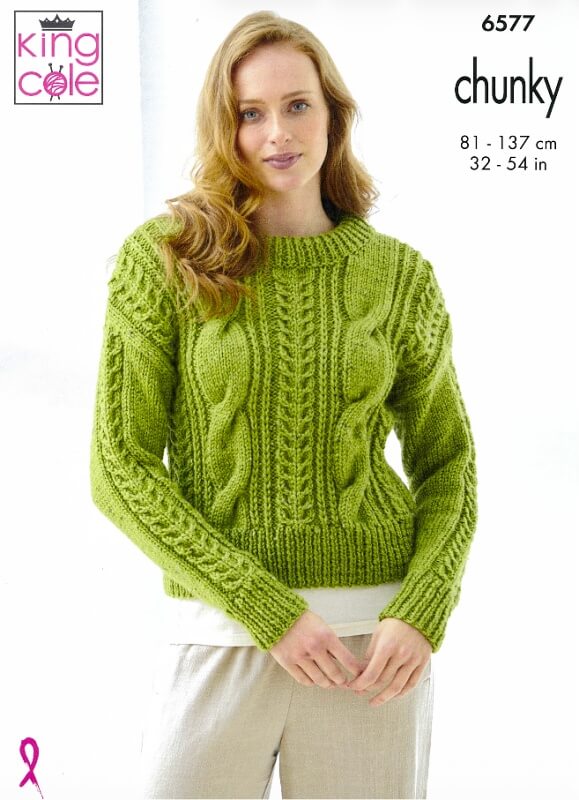 Image of King Cole Sweater and Slipover Pattern 6577