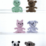 King Cole Crochet Animal Toys Pattern 9088