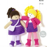 King Cole Crochet Dolls Pattern 9174
