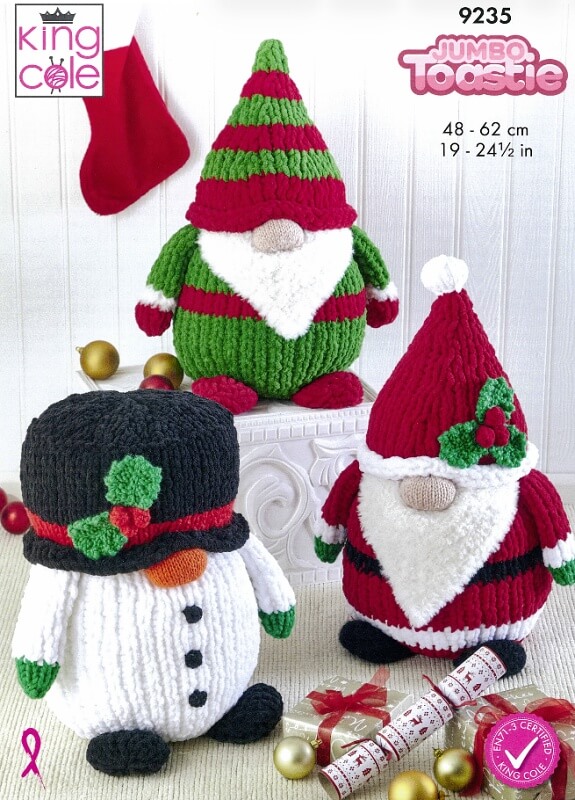 Image of King Cole Christmas Gonks Pattern 9235