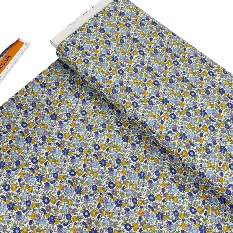 Image of Liberty Palace Petals Blue Lasenby Cotton