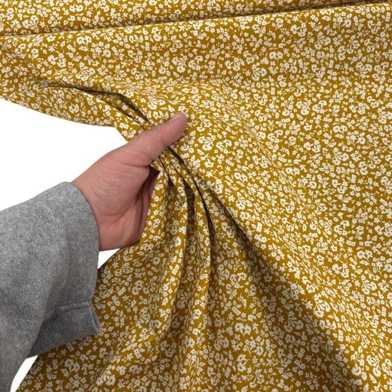 Image of Liberty Dainty Meadow Mustard Lasenby Cotton