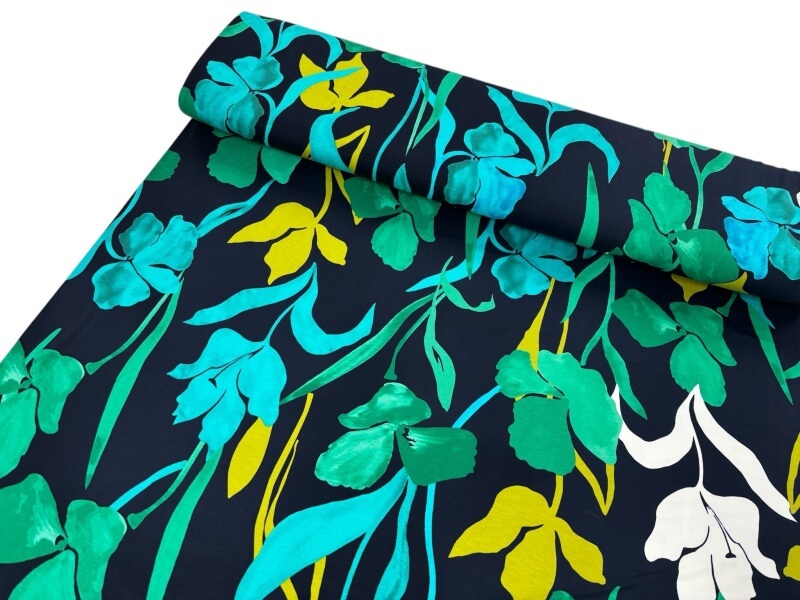 Image of Jade Iris Viscose Jersey