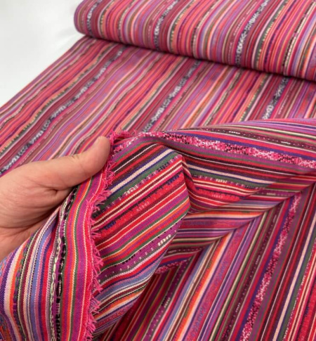 Pink Mexico Woven Stripe