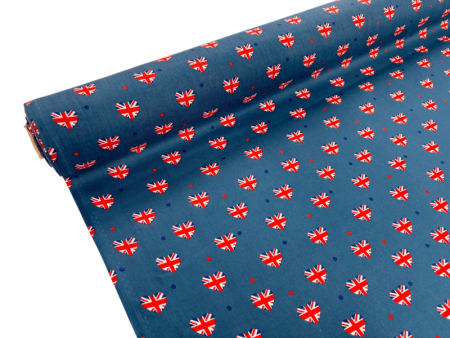 Union Jack Hearts Polycotton