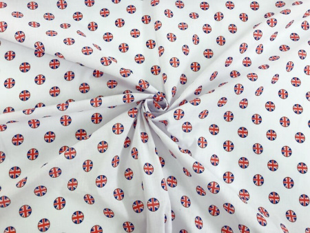 Union Jack Polka Dot Polycotton