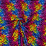Vibrant Multicolour Dots Cotton Jersey