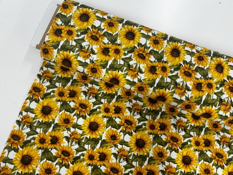 Image of Big Sunflowers Cotton Jersey