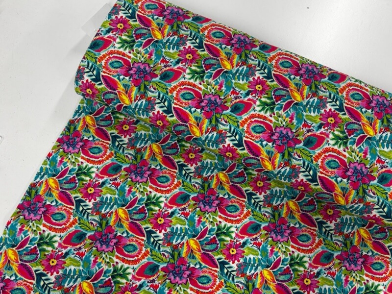 Image of Fiesta Flowers Cotton Jersey