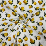 Lemons and Leaves Cotton Jersey