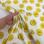 Lemon Slices Cotton Jersey