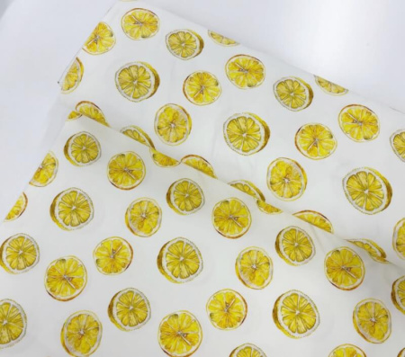 Lemon Slices Cotton Jersey