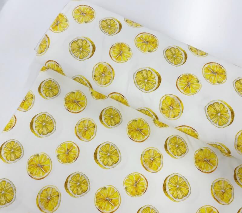 Image of Lemon Slices Cotton Jersey