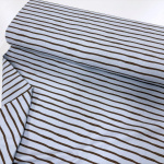 Blue and Brown Stripe Cotton Jersey