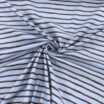 Blue and Brown Stripe Cotton Jersey