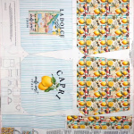 Dolce Vita Lemons Printed Canvas Reversible Bag Panel