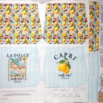 Dolce Vita Lemons Printed Canvas Reversible Bag Panel