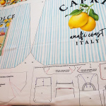 Dolce Vita Lemons Printed Canvas Reversible Bag Panel
