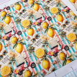 Dolce Vita Lemons Printed Canvas Reversible Bag Panel