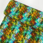 Peacock Feathers Abstract Cotton Jersey