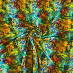 Peacock Feathers Abstract Cotton Jersey