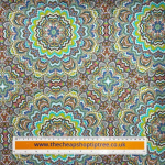 Turquoise Mandala Viscose Jersey