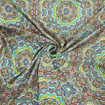 Turquoise Mandala Viscose Jersey