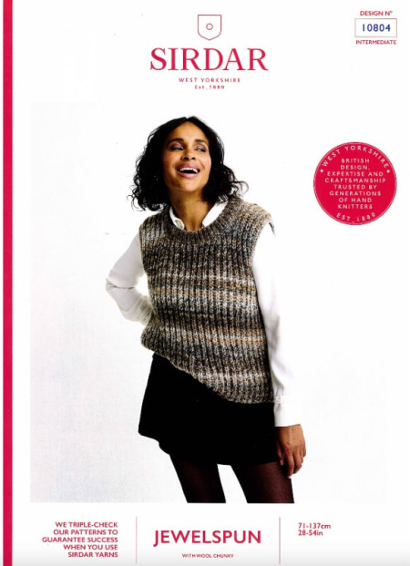 Sirdar Vest Pattern 10804