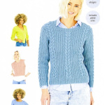 Stylecraft Tank, Sweater and Cardigan Pattern 10143