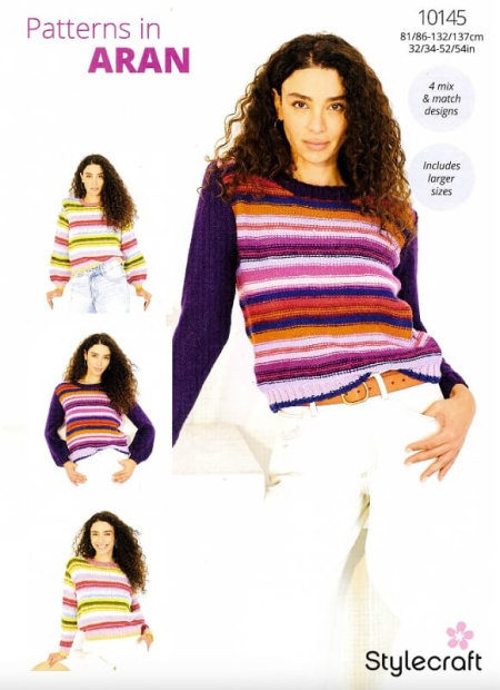 Stylecraft Sweaters Pattern 10145