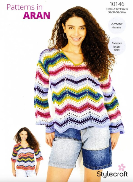 Stylecraft Crochet Sweaters Pattern 10146