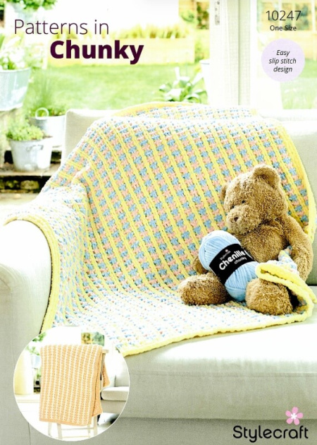 Stylecraft Baby Blankets Pattern 10247
