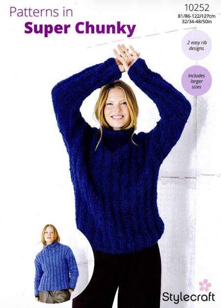 Stylecraft Sweaters Pattern 10252