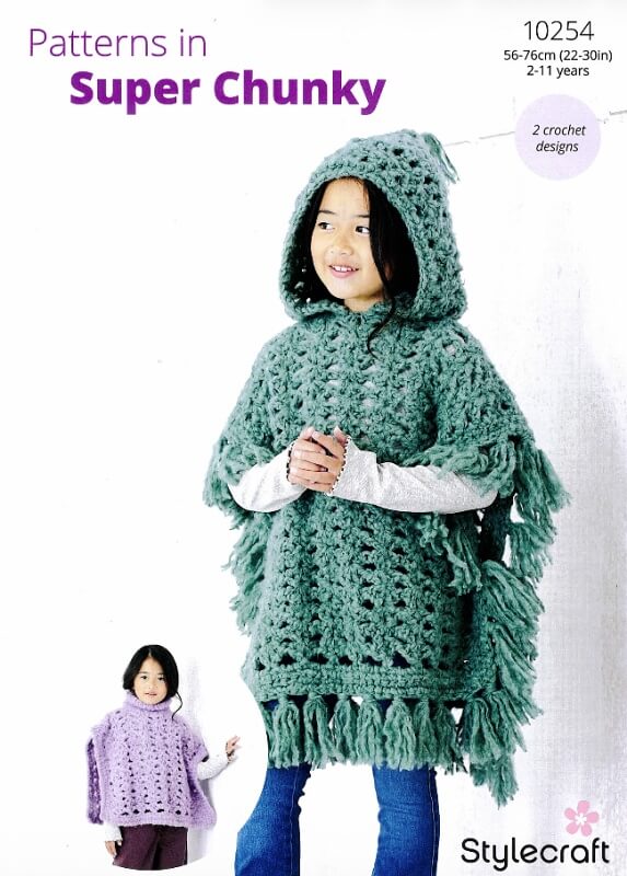 Image of Stylecraft Crochet Ponchos Pattern 10254